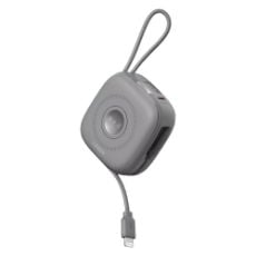 Εικόνα της Power Bank Veger MagCore 3in1 10000mAh με Ασύρματη Φόρτιση & Ενσωματωμένα Καλώδια 15W Grey W1185