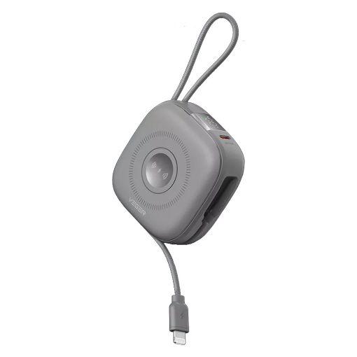 Εικόνα της Power Bank Veger MagCore 3in1 10000mAh με Ασύρματη Φόρτιση & Ενσωματωμένα Καλώδια 15W Grey W1185