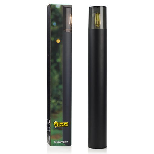 Εικόνα της Επιδαπέδιο Φανάρι Στρογγυλό 123LED Smokey E27 IP44 Black