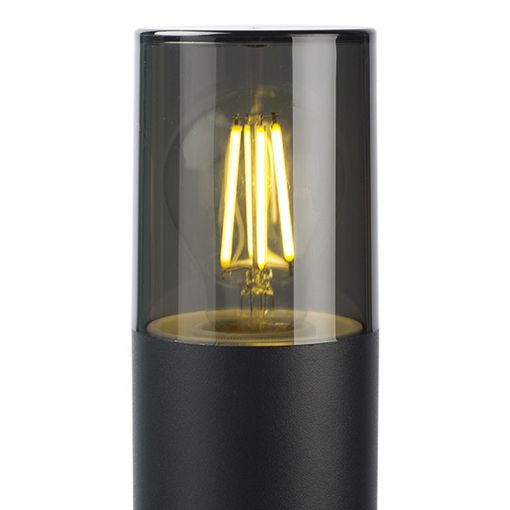 Εικόνα της Επιδαπέδιο Φανάρι Στρογγυλό 123LED Smokey E27 IP44 Black