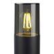Εικόνα της Επιδαπέδιο Φανάρι Στρογγυλό 123LED Smokey E27 IP44 Black