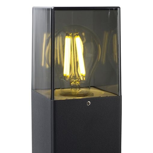 Εικόνα της Επιδαπέδιο Φανάρι Τετράγωνο 123LED Smokey E27 IP44 Black