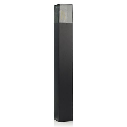 Εικόνα της Επιδαπέδιο Φανάρι Τετράγωνο 123LED Smokey E27 IP44 Black