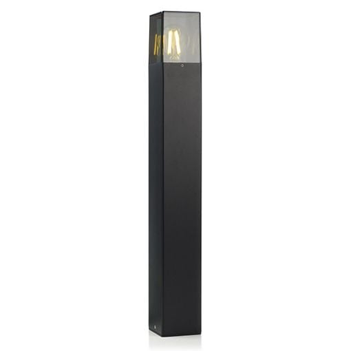 Εικόνα της Επιδαπέδιο Φανάρι Τετράγωνο 123LED Smokey E27 IP44 Black