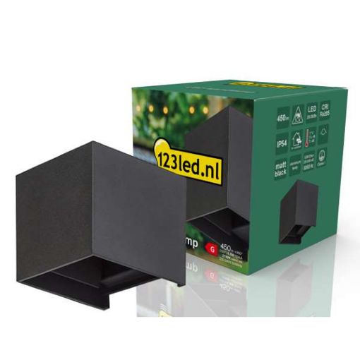 Εικόνα της Επιτοίχιο Φωτιστικό Up & Down 123LED Amarillo 2700K IP54 Black