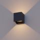 Εικόνα της Επιτοίχιο Φωτιστικό Up & Down 123LED Amarillo 2700K IP54 Black