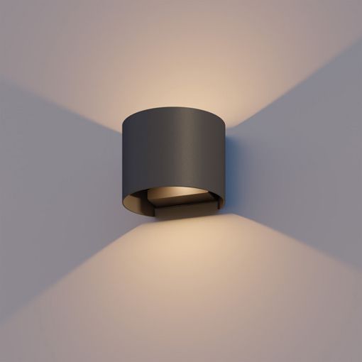 Εικόνα της Επιτοίχιο Φωτιστικό Up & Down 123LED Alvin 1800-2700K IP54 Black