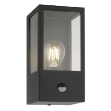 Εικόνα της Επιτοίχιο Φωτιστικό 123LED Houston E27 IP44 με Αισθητήρα Κίνησης Black