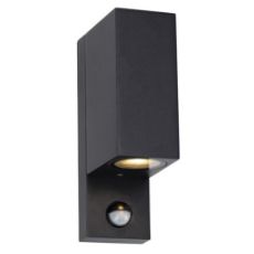 Εικόνα της Επιτοίχιο Φωτιστικό Up & Down 123LED San Francisco 2x GU10 IP44 με Αισθητήρα Κίνησης Black