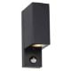 Εικόνα της Επιτοίχιο Φωτιστικό Up & Down 123LED San Francisco 2x GU10 IP44 με Αισθητήρα Κίνησης Black