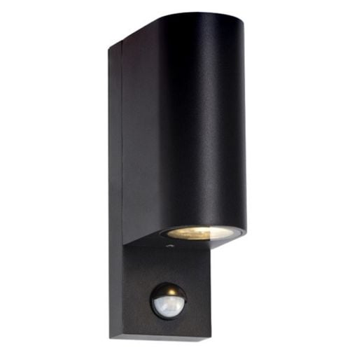 Εικόνα της Επιτοίχιο Φωτιστικό Up & Down 123LED Santa Barbara 2x GU10 IP44 με Αισθητήρα Κίνησης Black