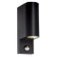 Εικόνα της Επιτοίχιο Φωτιστικό Up & Down 123LED Santa Barbara 2x GU10 IP44 με Αισθητήρα Κίνησης Black