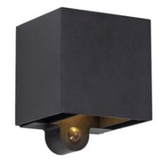 Εικόνα της Επιτοίχιο Φωτιστικό Up & Down 123LED Amarillo 2700K IP54 με Αισθητήρα Κίνησης Black