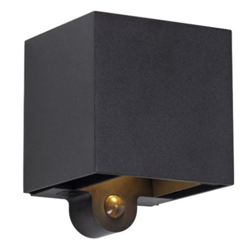 Εικόνα της Επιτοίχιο Φωτιστικό Up & Down 123LED Amarillo 2700K IP54 με Αισθητήρα Κίνησης Black