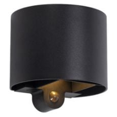 Εικόνα της Επιτοίχιο Φωτιστικό Up & Down 123LED Alvin 2700K IP54 με Αισθητήρα Κίνησης Black
