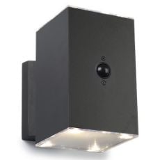 Εικόνα της Ηλιακό Επιτοίχιο Φωτιστικό Up & Down 123LED Oxford 3000K IP54 με Αισθητήρα Κίνησης Black
