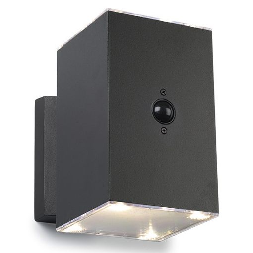 Εικόνα της Ηλιακό Επιτοίχιο Φωτιστικό Up & Down 123LED Oxford 3000K IP54 με Αισθητήρα Κίνησης Black
