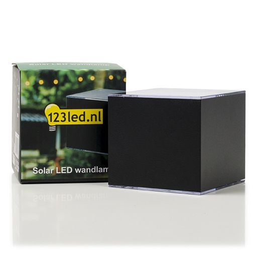 Εικόνα της Ηλιακό Επιτοίχιο Φωτιστικό Up & Down 123LED Avon 3000K IP54 Black