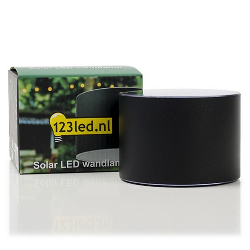 Εικόνα της Ηλιακό Επιτοίχιο Φωτιστικό 123LED Gloucester 3000K IP54 Black