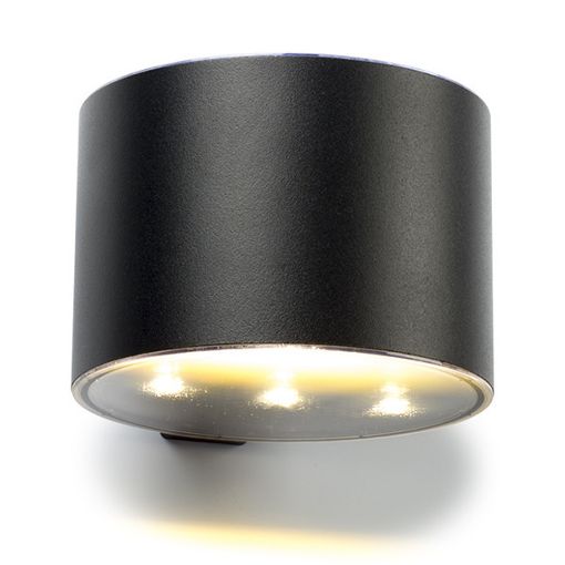 Εικόνα της Ηλιακό Επιτοίχιο Φωτιστικό 123LED Gloucester 3000K IP54 Black
