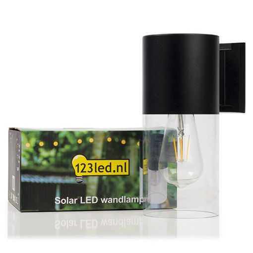 Εικόνα της Ηλιακό Επιτοίχιο Φωτιστικό 123LED Salcombe 3000K IP54 Black