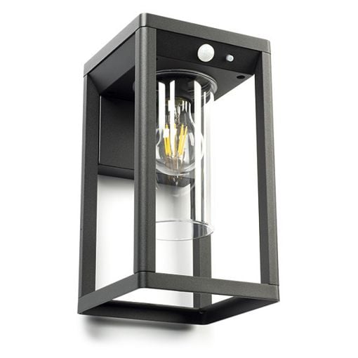 Εικόνα της Ηλιακό Επιτοίχιο Φωτιστικό 123LED Kensington 3000K IP54 με Αισθητήρα Κίνησης Black