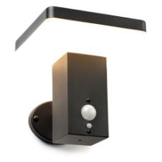 Εικόνα της Ηλιακό Επιτοίχιο Φωτιστικό 123LED Primrose Hill 3000K IP54 με Αισθητήρα Κίνησης Black