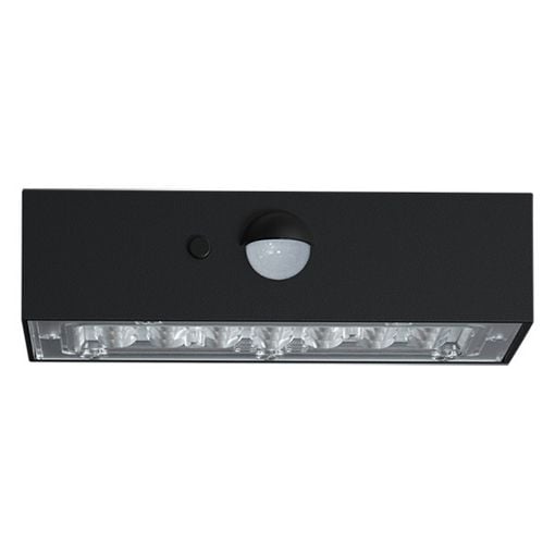 Εικόνα της Ηλιακό Επιτοίχιο Φωτιστικό 123LED Saporro 3000K IP65 με Αισθητήρα Κίνησης Black