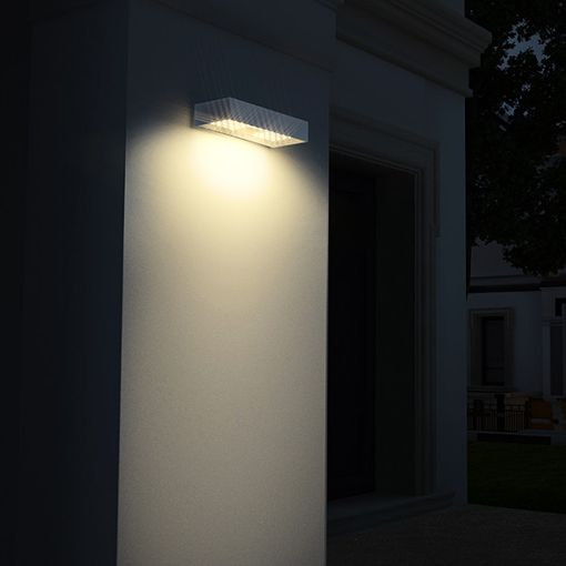 Εικόνα της Ηλιακό Επιτοίχιο Φωτιστικό 123LED Nagoya 3000K IP65 με Αισθητήρα Κίνησης White