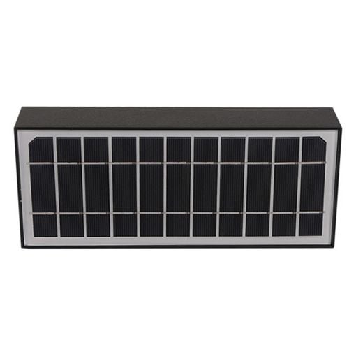 Εικόνα της Ηλιακό Επιτοίχιο Φωτιστικό 123LED Nagoya 3000K IP65 με Αισθητήρα Κίνησης Black
