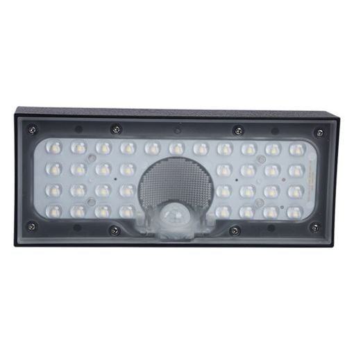 Εικόνα της Ηλιακό Επιτοίχιο Φωτιστικό 123LED Nagoya 3000K IP65 με Αισθητήρα Κίνησης Black