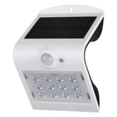 Εικόνα της Ηλιακό Επιτοίχιο Φωτιστικό 123LED Osaka 3000K IP65 με Αισθητήρα Κίνησης White