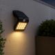 Εικόνα της Ηλιακό Επιτοίχιο Φωτιστικό 123LED Osaka 3000K IP65 με Αισθητήρα Κίνησης Black