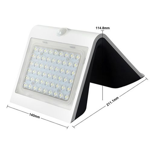 Εικόνα της Ηλιακό Επιτοίχιο Φωτιστικό 123LED Yokohama 3000K IP65 με Αισθητήρα Κίνησης White