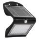 Εικόνα της Ηλιακό Επιτοίχιο Φωτιστικό 123LED Yokohama 3000K IP65 με Αισθητήρα Κίνησης Black