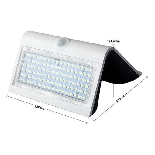Εικόνα της Ηλιακό Επιτοίχιο Φωτιστικό 123LED Tokyo 3000K IP65 με Αισθητήρα Κίνησης White