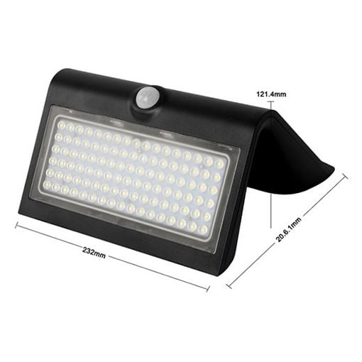 Εικόνα της Ηλιακό Επιτοίχιο Φωτιστικό 123LED Tokyo 3000K IP65 με Αισθητήρα Κίνησης Black
