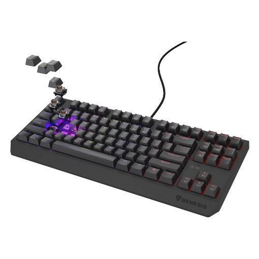 Εικόνα της Πληκτρολόγιο Genesis Thor 230 TKL RGB Hot-Swappable Brown Switches (US) Black NKG-2079