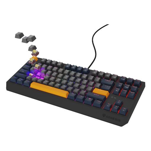 Εικόνα της Πληκτρολόγιο Genesis Thor 230 TKL RGB Hot-Swappable Panda Switches (US) Naval Blue Negative NKG-2164
