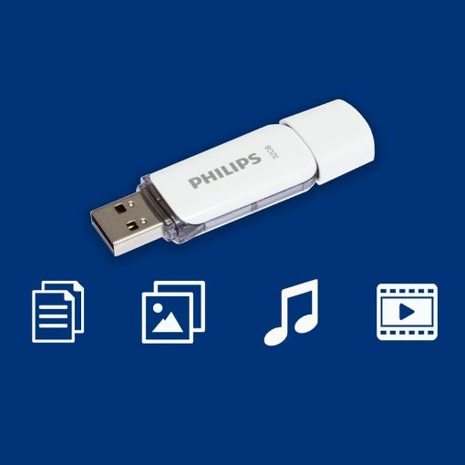 Εικόνα της Philips Snow 32GB USB 2.0 White/Shadow Grey 2-Pack FM32FD70D/00