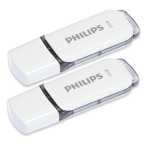 Εικόνα της Philips Snow 32GB USB 2.0 White/Shadow Grey 2-Pack FM32FD70D/00