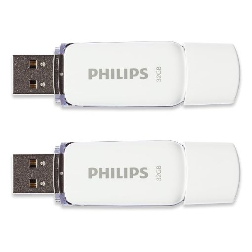 Εικόνα της Philips Snow 32GB USB 2.0 White/Shadow Grey 2-Pack FM32FD70D/00