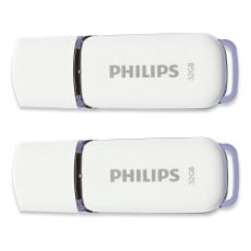 Εικόνα της Philips Snow 32GB USB 2.0 White/Shadow Grey 2-Pack FM32FD70D/00