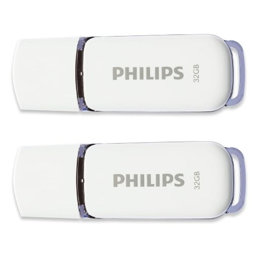 Εικόνα της Philips Snow 32GB USB 2.0 White/Shadow Grey 2-Pack FM32FD70D/00