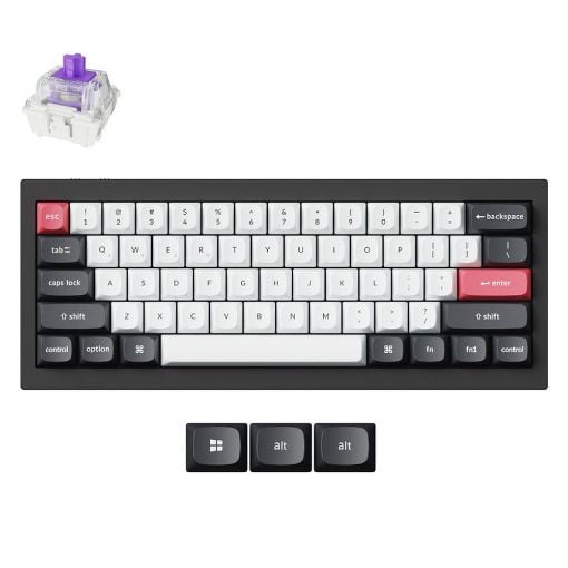 Εικόνα της Πληκτρολόγιο Keychron Q4 HE QMK 60% Wireless Magnetic Nebula Switches (US) Carbon Black Q4H-C1