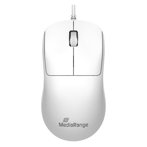 Εικόνα της Ποντίκι MediaRange Optical 3-Button Wired White MROS255