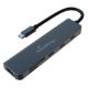 Εικόνα της Docking Station MediaRange USB Type-C 6-in-1 Silver MRCS519