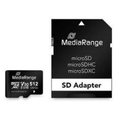 Εικόνα της Κάρτα Μνήμης ΜicroSDXC MediaRange 512GB UHS-I/U3 + SD Αdapter MR947