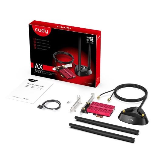 Εικόνα της Cudy WE4000 v2.0 PCIe Adapter Tri-Band AX5400 WiFi6E Bluetooth