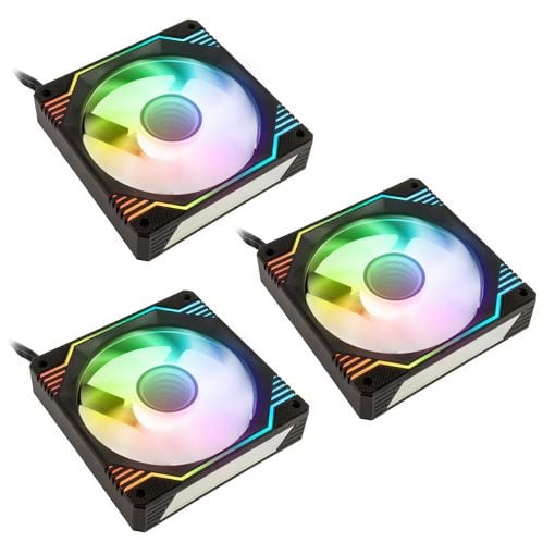 Εικόνα της Case Fan Kolink Umbra X 120mm ARGB PWM Black (3-Pack) PGW-FN-KOL-019